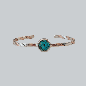 Cami Micro Mosaic Cuff Bracelet - Handmade 925 Sterling Silver