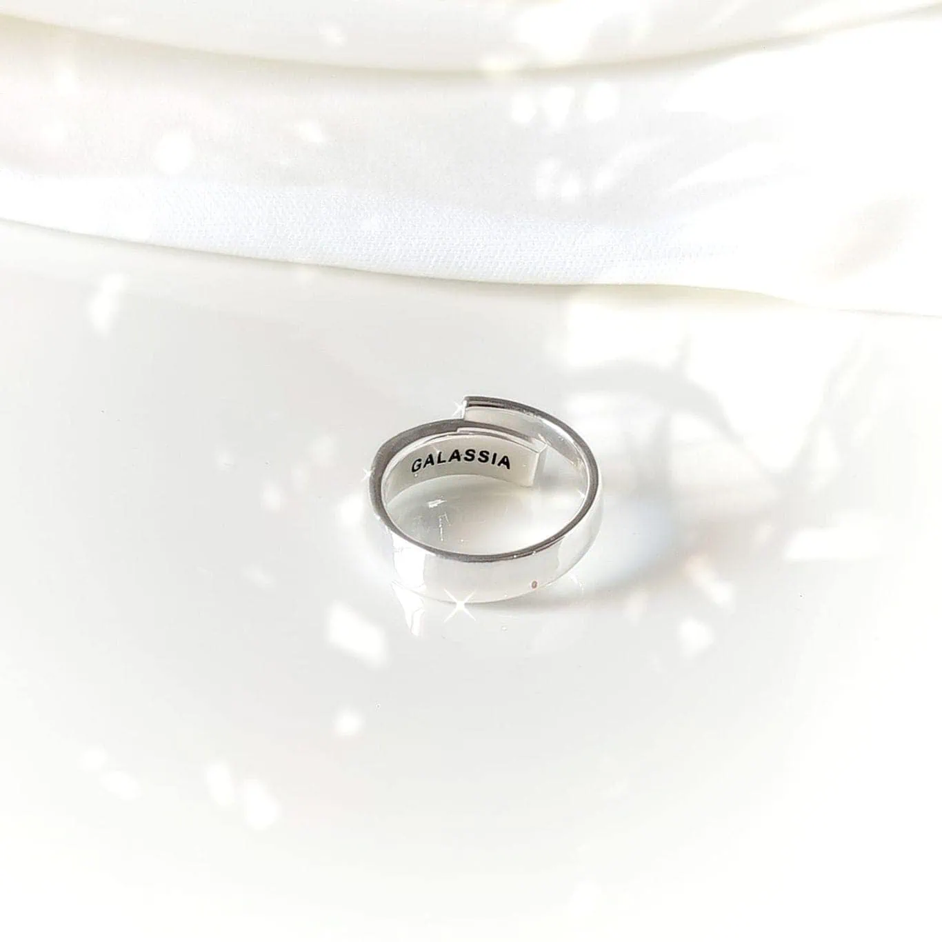 Colorful ring on reflective surface