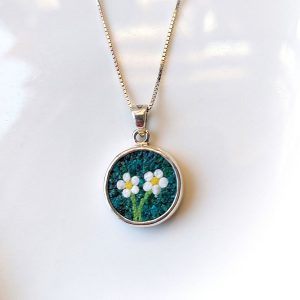 Narcissus flower micro mosaic 