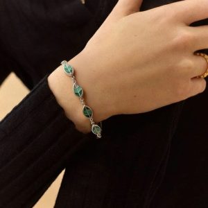 Olive Leaf Micro Mosaic Bracelet