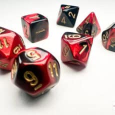 Sada kostek Chessex Gemini Black-Red/Gold Mini Polyhedral 7-Die Set