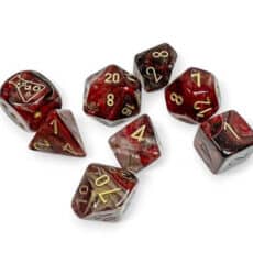 Sada kostek Chessex Borealis Cosmos/Gold Polyhedral 7-Die Set + Bonus Die