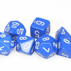 Sada kostek Chessex Opaque Polyhedral 7-Die Set - Blue with White