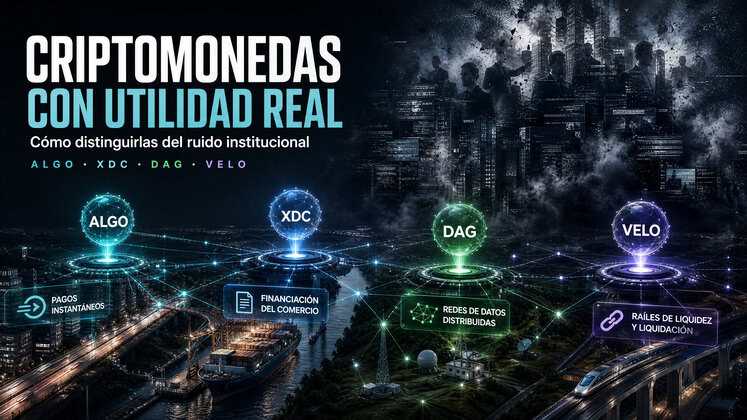 Cuatro criptomonedas con fondo oscuro y para que se han creado