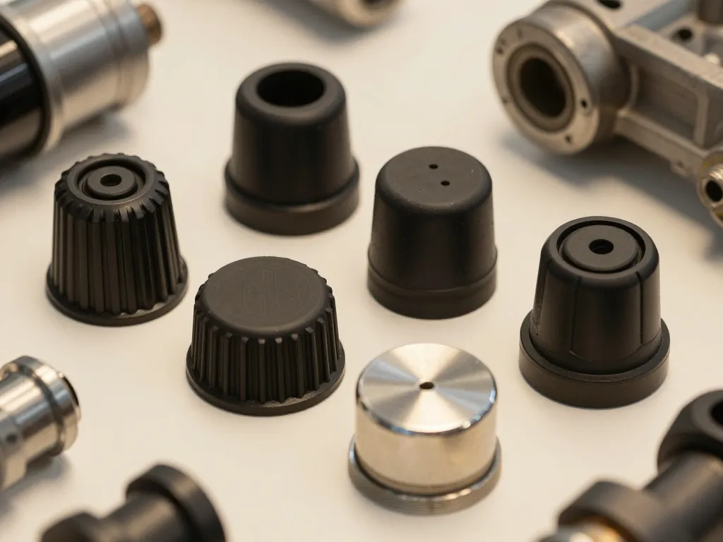 différents capuchons anti poussière transmission sur pièce mécanique