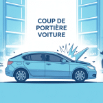 illustration coup de portiere voiture parking