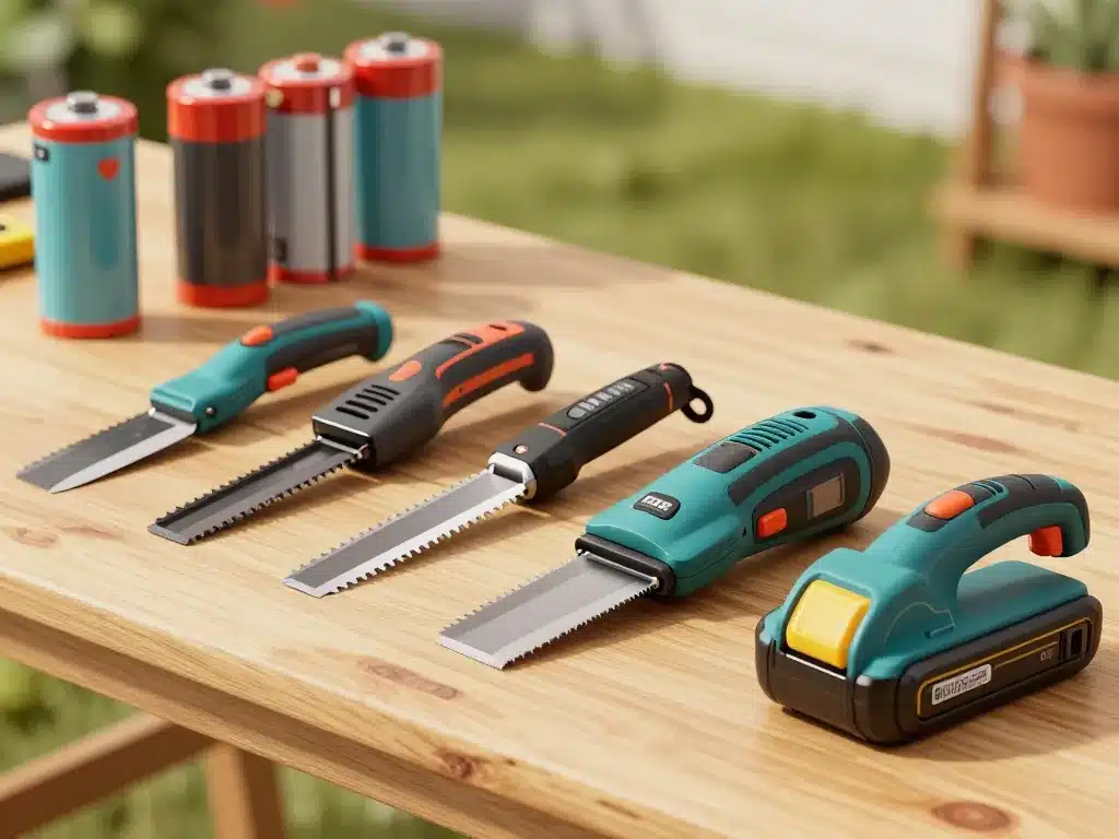 différents modèles taille haie à batterie professionnel sur établi