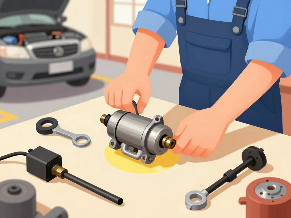 réparation démarreur qui colle garage