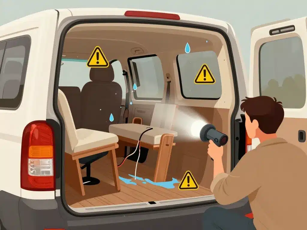 marque de camping-car à éviter, inspection signes et défauts