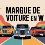 Illustration vectorielle marque de voiture en w