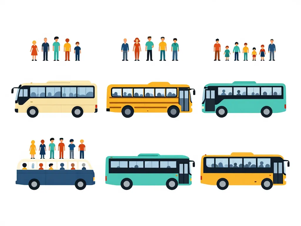 diagramme nombre de place dans un bus minibus autocar bus urbain