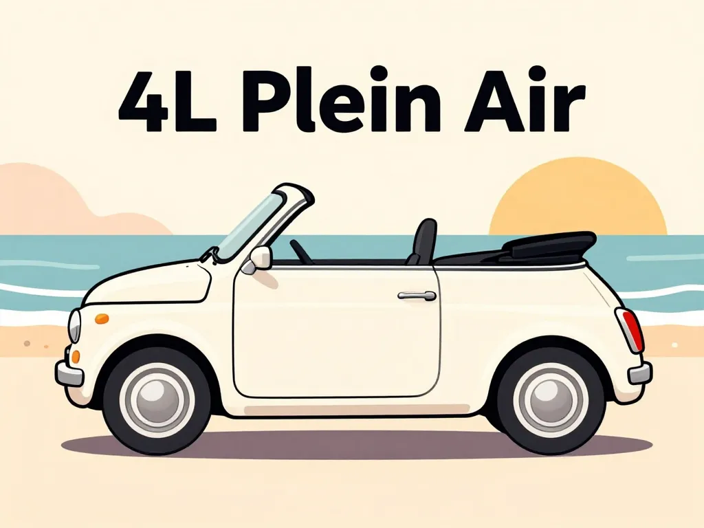 Transformation 4l plein air voiture plage