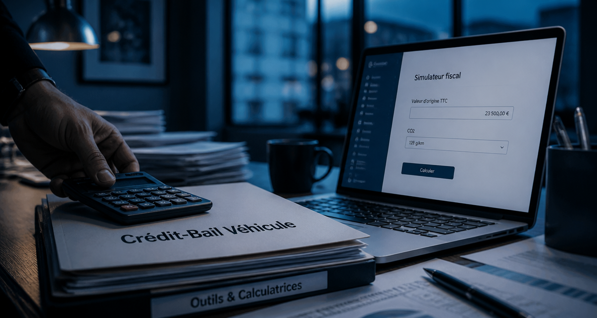 simulateur calcul loyer non déductible véhicule tourisme crédit-bail