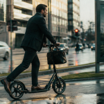 Trottinette adulte grandes roues en ville