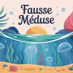 illustration fausse meduse plante et organisme marin