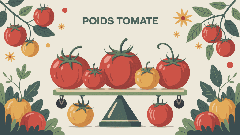 illustration poids tomate différentes variétés