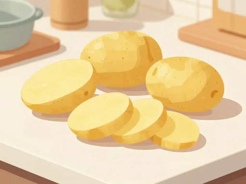 pomme de terre colomba tubercules lavés et coupés