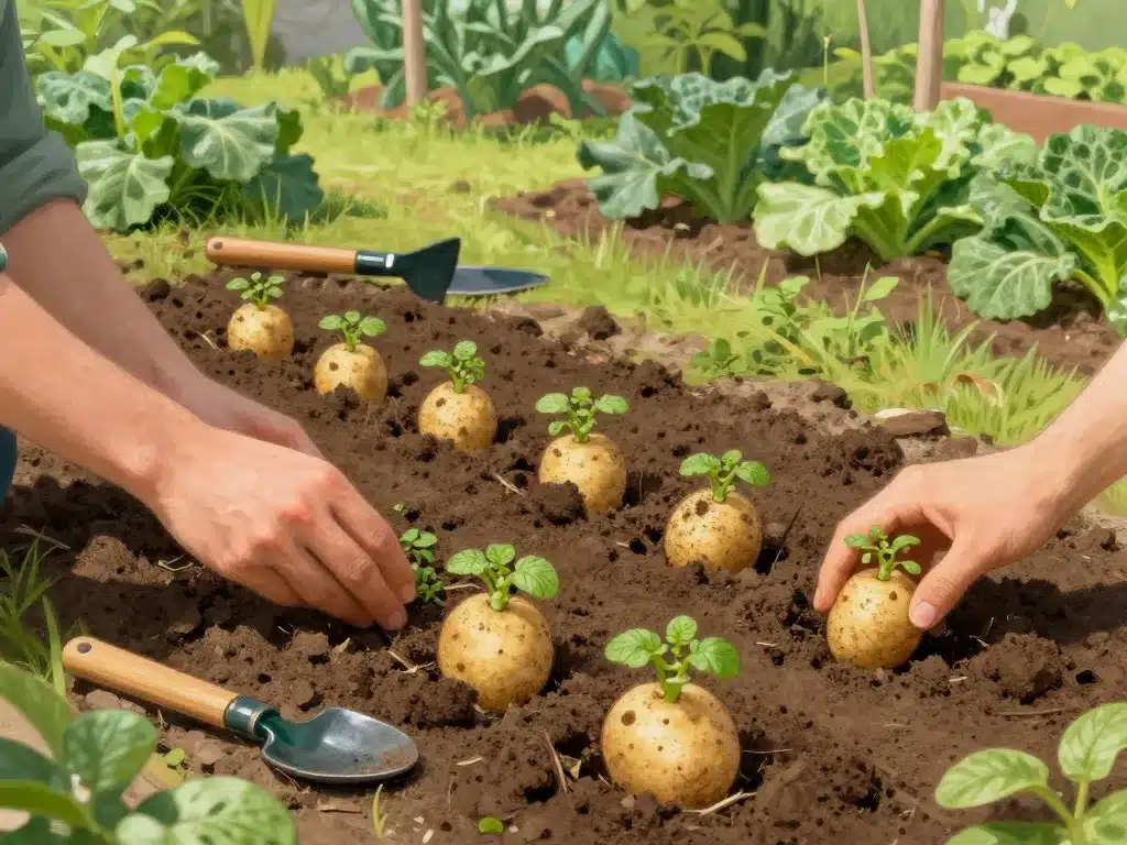 pomme de terre colomba plantation et récolte potager