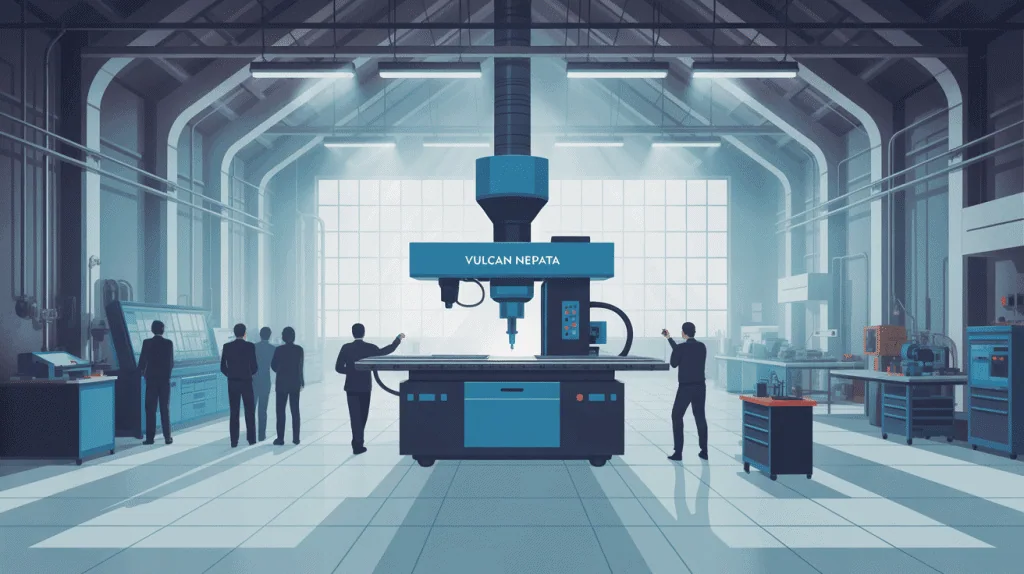 vulcan nepata machine industrielle en atelier moderne