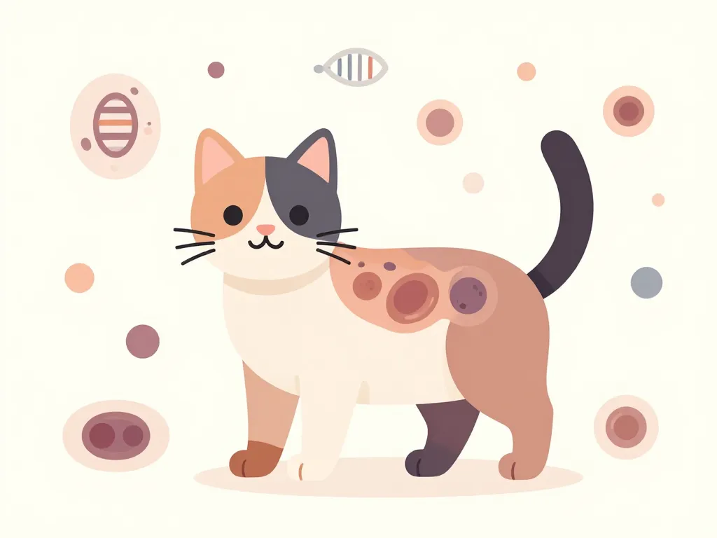 Schéma sur la formation génétique du chat chimère