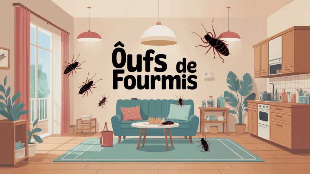 Visuel pédagogique fourmis oeufs dans une maison