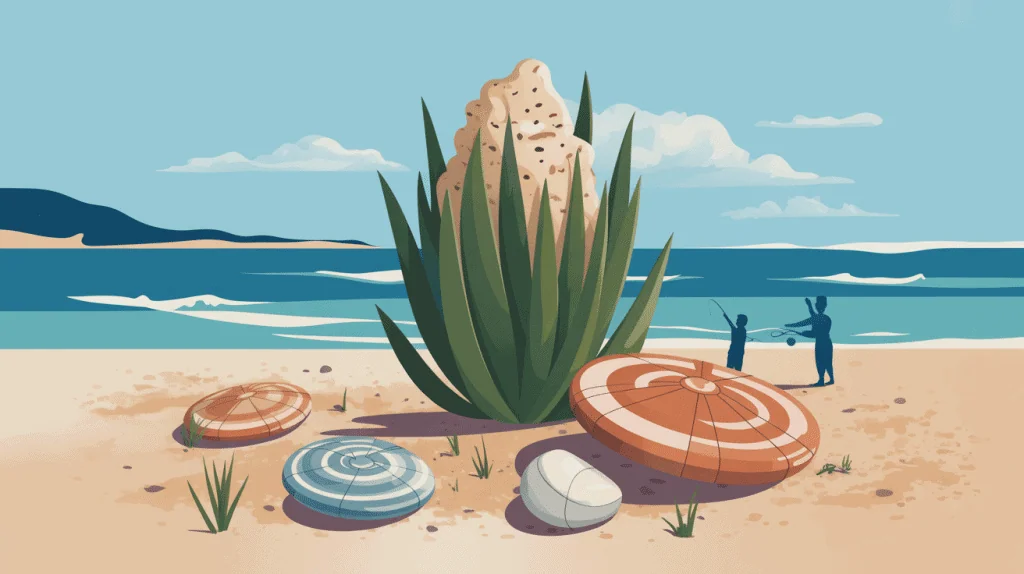 illustration passe pierre plante jeu pêche