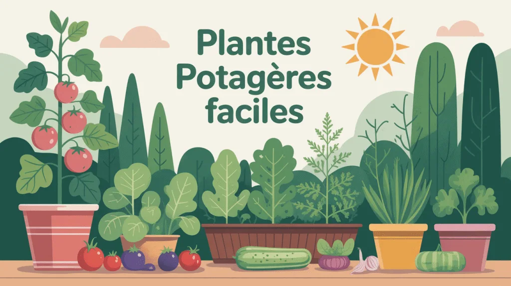 plante potagère top 7 en illustration colorée jardin balcon