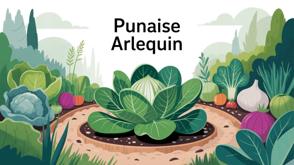 punaise arlequin nuisible ou pas en gros plan sur une feuille de chou