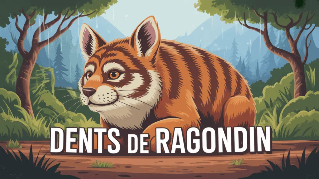 gros plan ragondin dent incisives orange illustration
