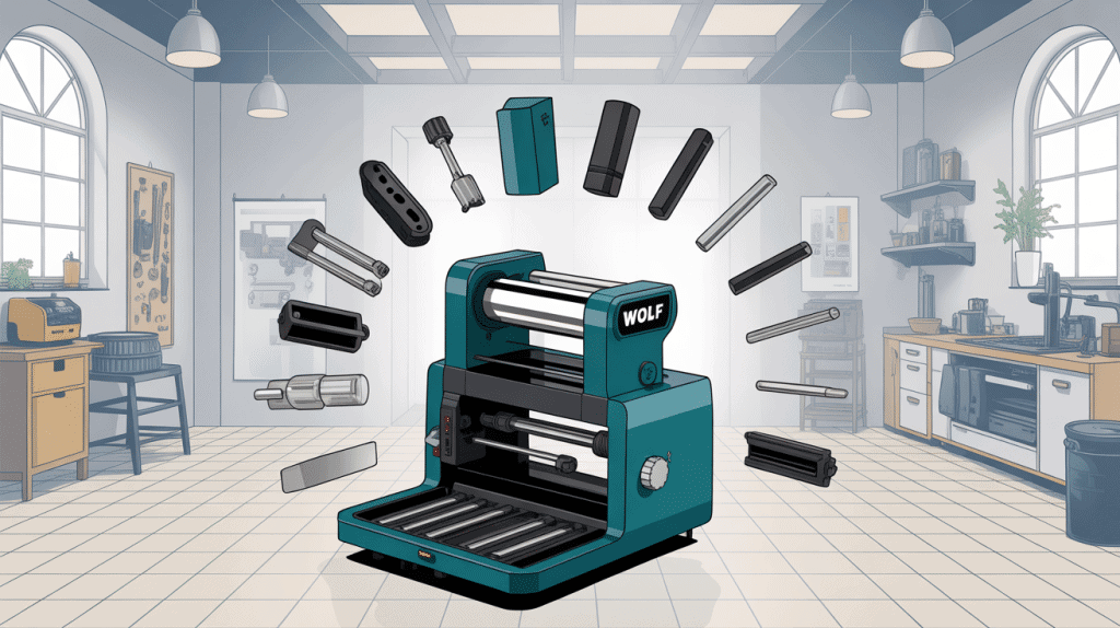 Tondeuse Wolf PBT 46 schéma éclaté illustration détaillée