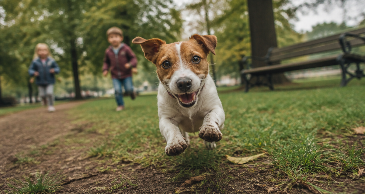 jack russell terrier caractère joue dans un parc