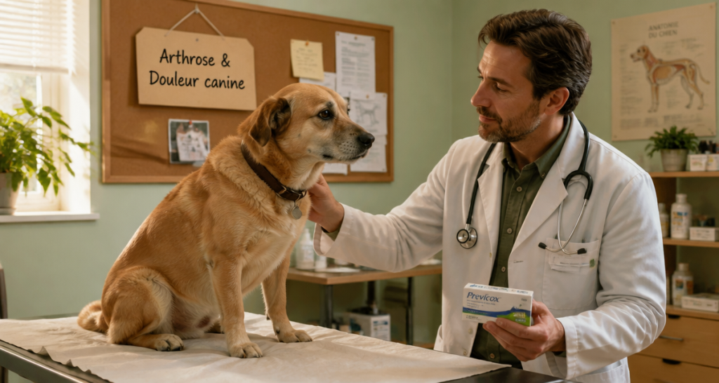 previcox chien chez le vétérinaire