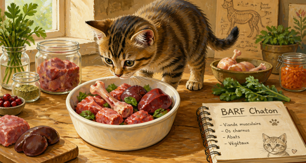 barf chaton ration équilibrée