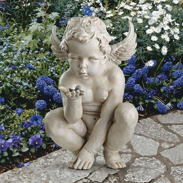 shop cherub garden statues