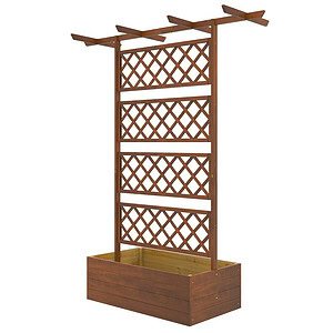 Outsunny Wooden Vertical Trellis Planter, Garden Delights for Vegetables, Herbs, and Flowers| Aosom.com