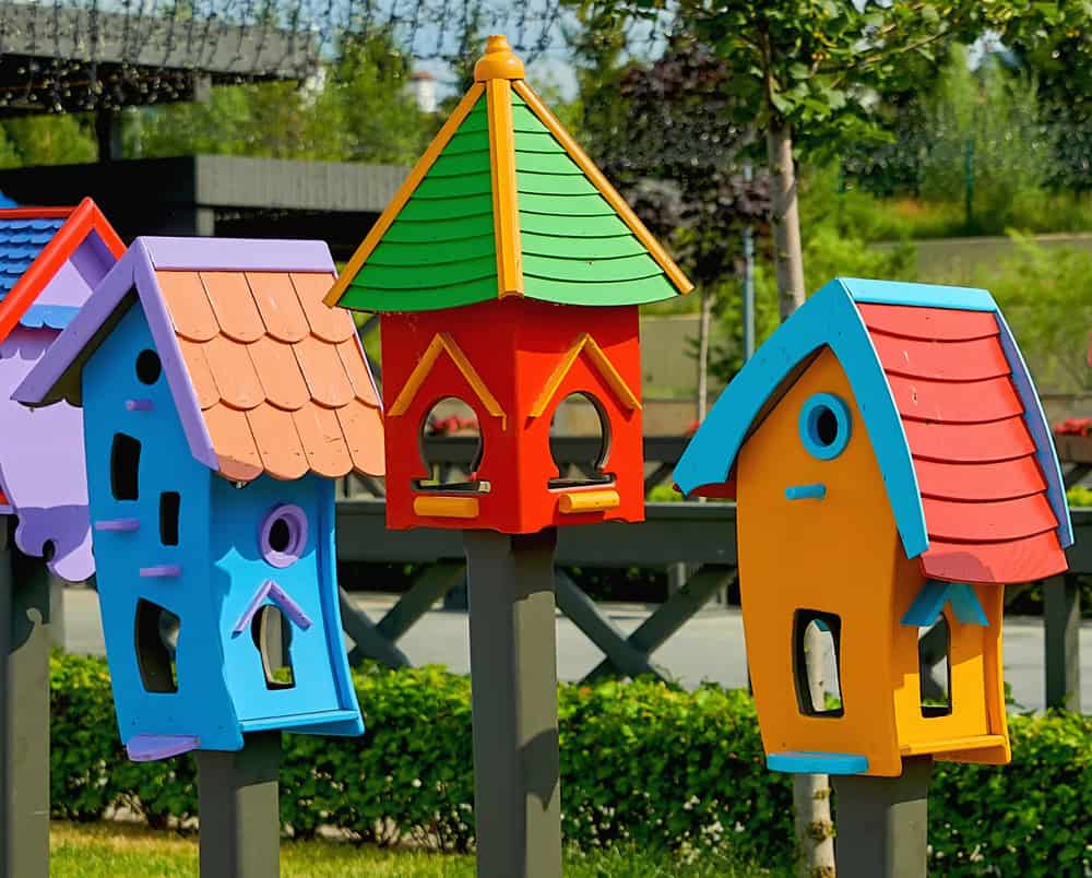 colorful creative birdhouses