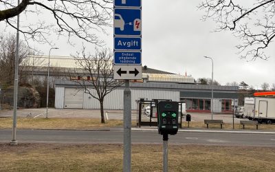 Laddzon på Salviagatan för elbilar