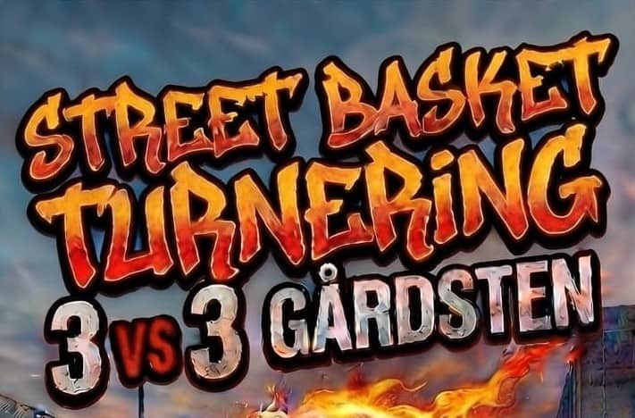 En del av affischen för Streetbasket Turnering