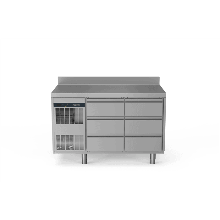 Zanussi Kølebord 290L Med 6 Skuffer Til Professionel Køkkenbrug.