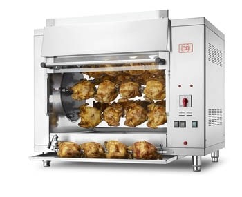 Elektrisk Rotisserie Til Kylling Og Grillmad, Perfekt Til Professionelle Køkkener.