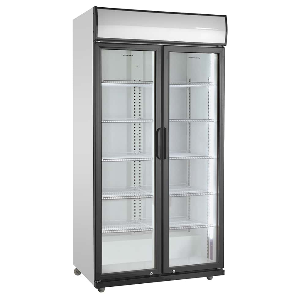 Displaykøleskab Til Fødevarer Og Drikkevarer, Energibesparende Og Holdbart. Perfekt Til Restauranter.