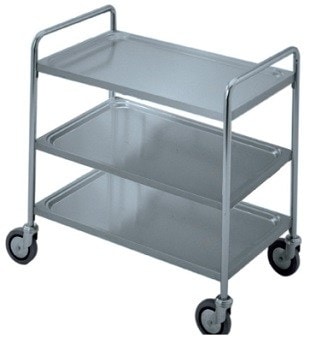 Servicevogn Med 3 Hylder Og H Ndtag 925X625Mm