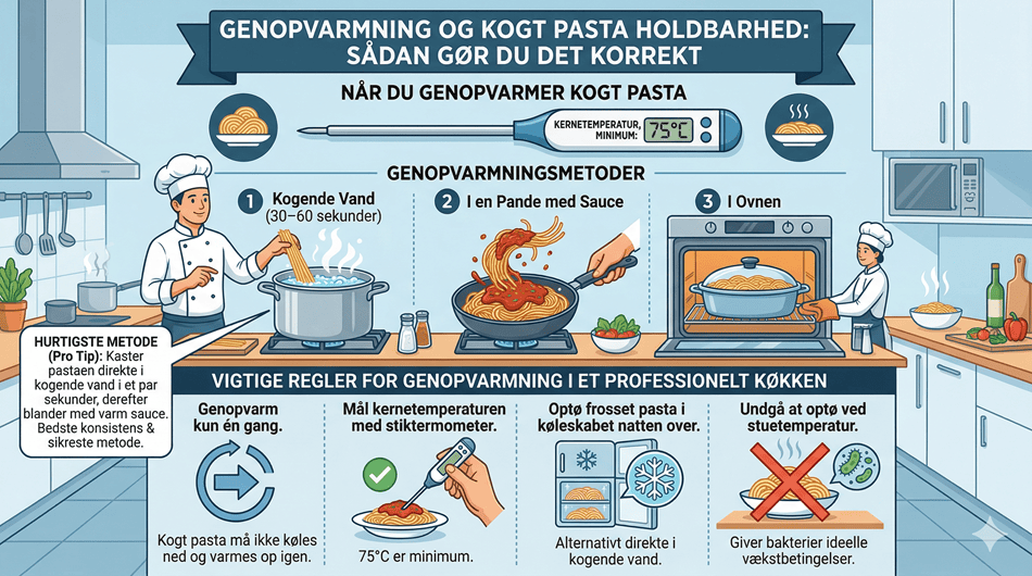 Kogt Pasta Holdbarhed Genopvarmning