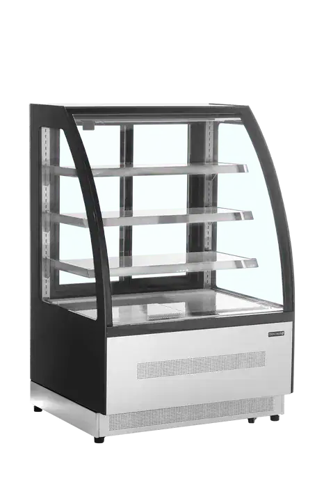 Tefcold LPD900C displaykølemontre – sort glasfront, 905 mm
