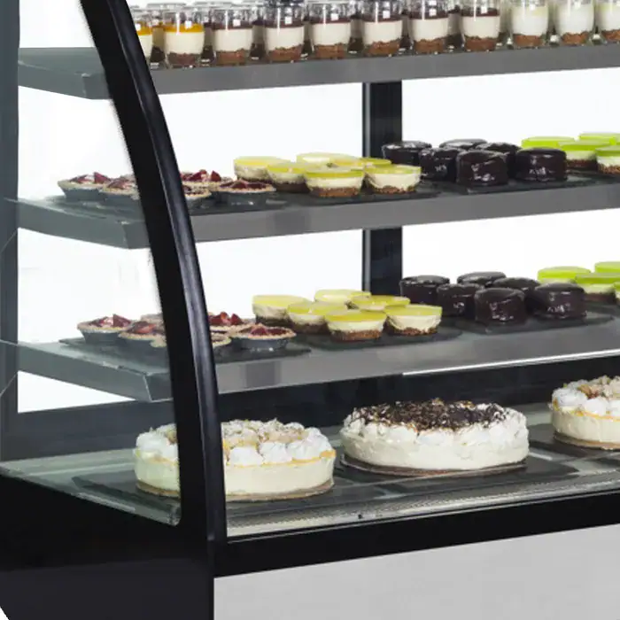 Tefcold Lpd900C Displaykølemontre – Sort Glasfront, 905 Mm