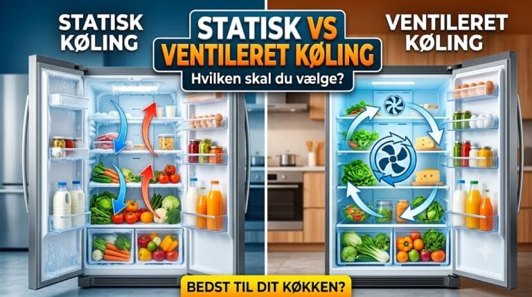 Statisk vs. ventileret køling – hvad er bedst til dit køkken