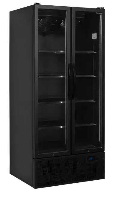Tefcold FS890H BLACK display køleskab – sort, 2 glasdøre, 535 l