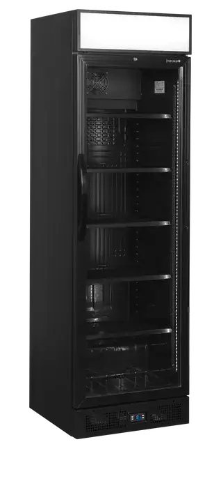 Tefcold CEV435CP BLACK flaskekøleskab – sort med lystop, 345 l