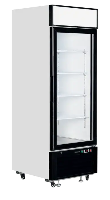 Tefcold LGC2500 display køleskab – hvid, glasdør, 405 l