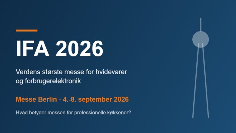 IFA 2026 i Berlin, 4. til 8. september 2026, verdens største messe for hvidevarer